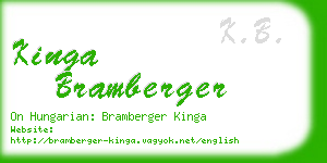 kinga bramberger business card